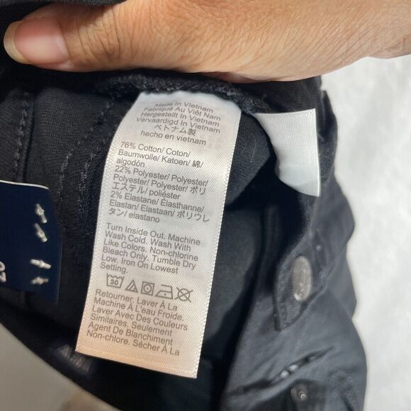 J Crew Jeans Womens 28 Black Flare Crop All Day Stretch Dark Wash Mid Rise BT057 - Picture 9 of 11